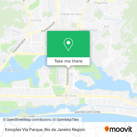 Mapa Kinoplex Via Parque