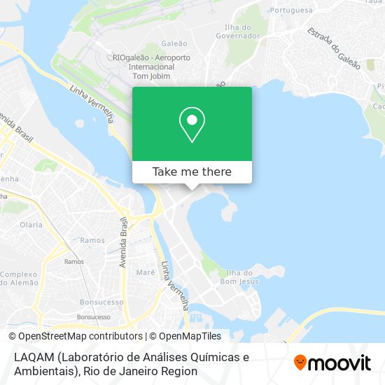 Mapa LAQAM (Laboratório de Análises Químicas e Ambientais)