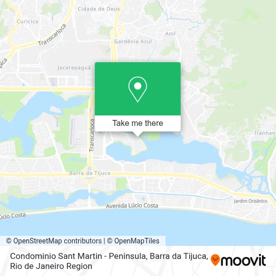 Condominio Sant Martin - Peninsula, Barra da Tijuca map