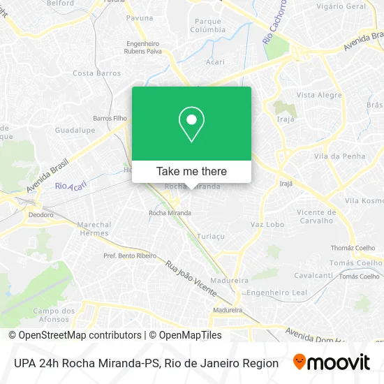 UPA 24h Rocha Miranda-PS map