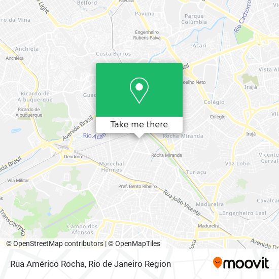 Mapa Rua Américo Rocha