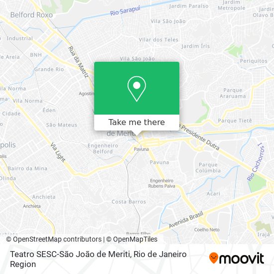 Mapa Teatro SESC-São João de Meriti