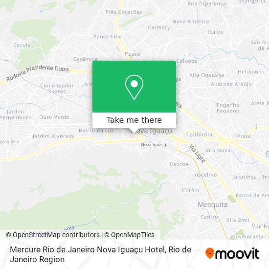 Mapa Mercure Rio de Janeiro Nova Iguaçu Hotel