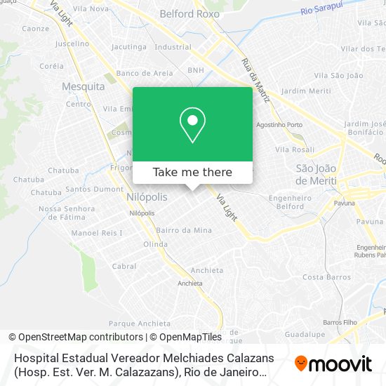 Mapa Hospital Estadual Vereador Melchiades Calazans (Hosp. Est. Ver. M. Calazazans)