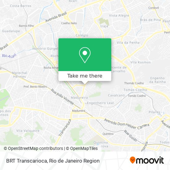 BRT Transcarioca map