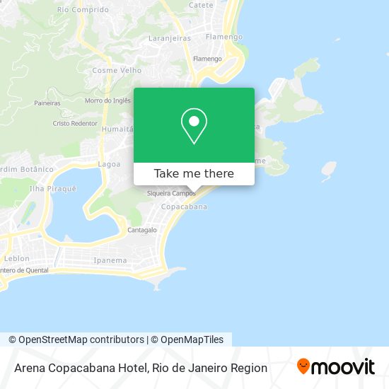 Mapa Arena Copacabana Hotel