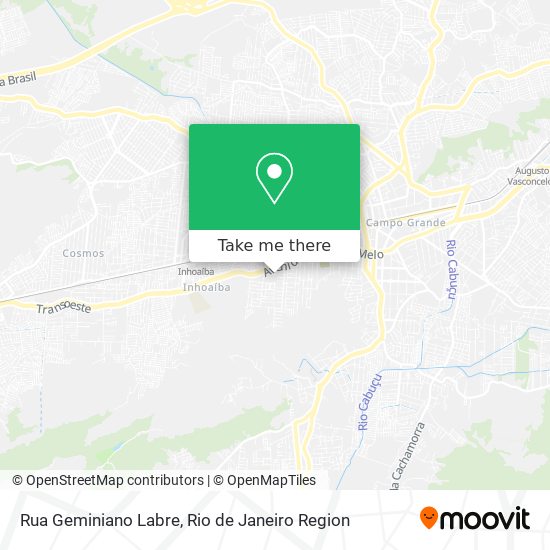 Rua Geminiano Labre map