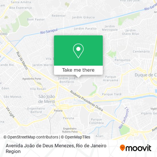 Avenida João de Deus Menezes map