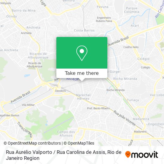 Mapa Rua Aurélio Valporto / Rua Carolina de Assis