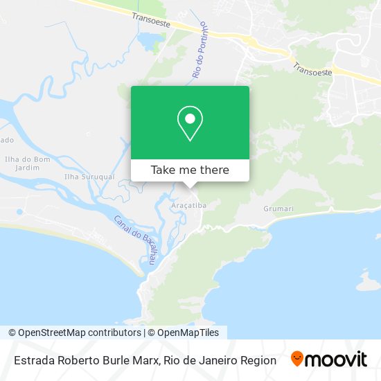 Estrada Roberto Burle Marx map