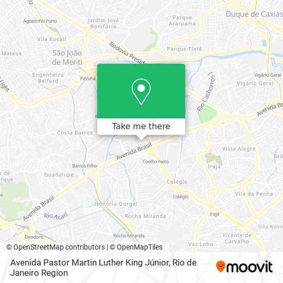 Avenida Pastor Martin Luther King Júnior map