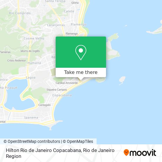Mapa Hilton Rio de Janeiro Copacabana