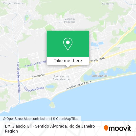 Mapa Brt Gláucio Gil - Sentido Alvorada