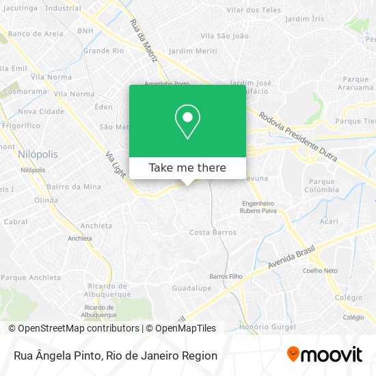 Mapa Rua Ângela Pinto