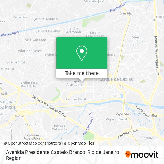 Mapa Avenida Presidente Castelo Branco