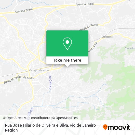 Rua José Hilário de Oliveira e Silva map