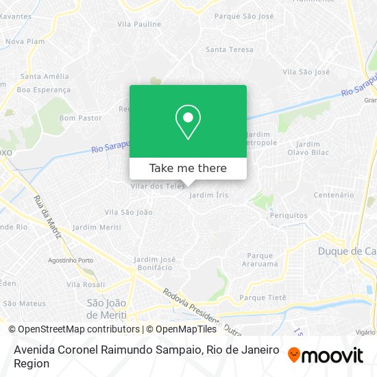 Mapa Avenida Coronel Raimundo Sampaio
