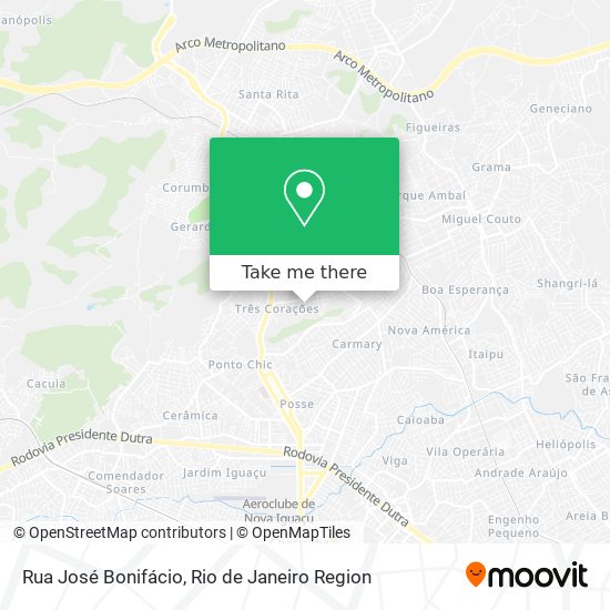 Rua José Bonifácio map