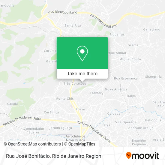 Rua José Bonifácio map