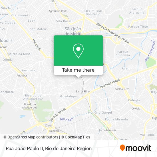 Mapa Rua João Paulo II