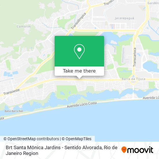 Brt Santa Mônica Jardins - Sentido Alvorada map