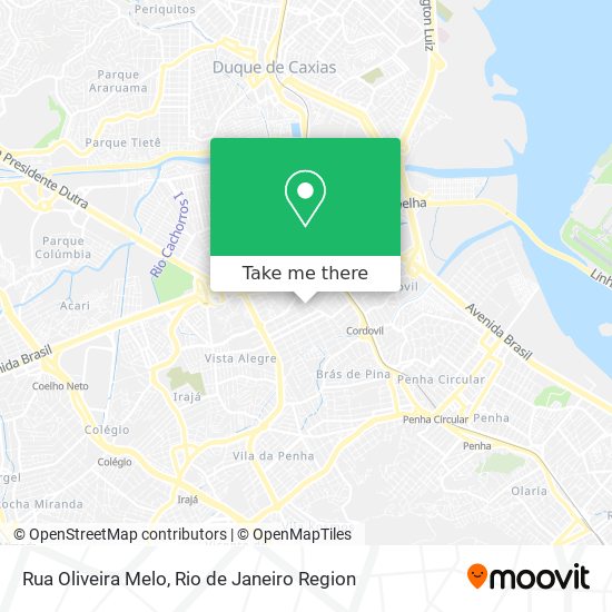 Mapa Rua Oliveira Melo