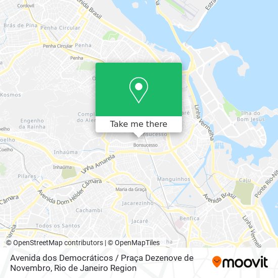 Mapa Avenida dos Democráticos / Praça Dezenove de Novembro