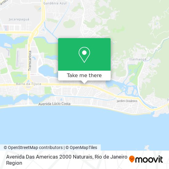 Avenida Das Americas 2000 Naturais map