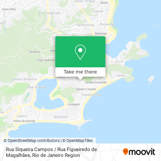 Mapa Rua Siqueira Campos / Rua Figueiredo de Magalhães