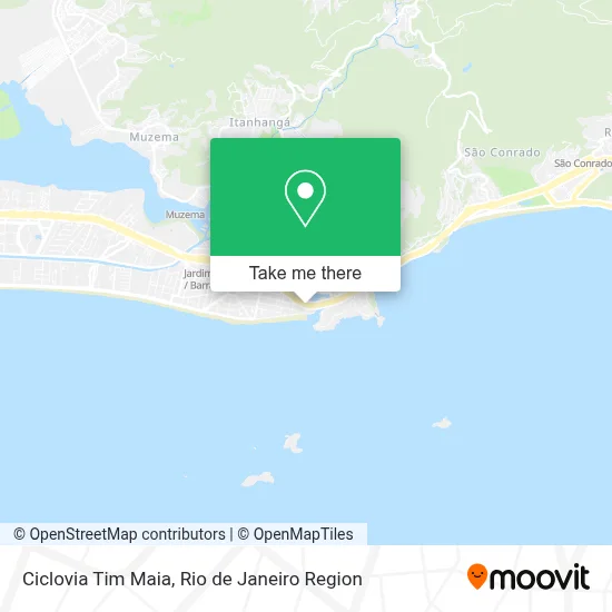 Ciclovia Tim Maia map