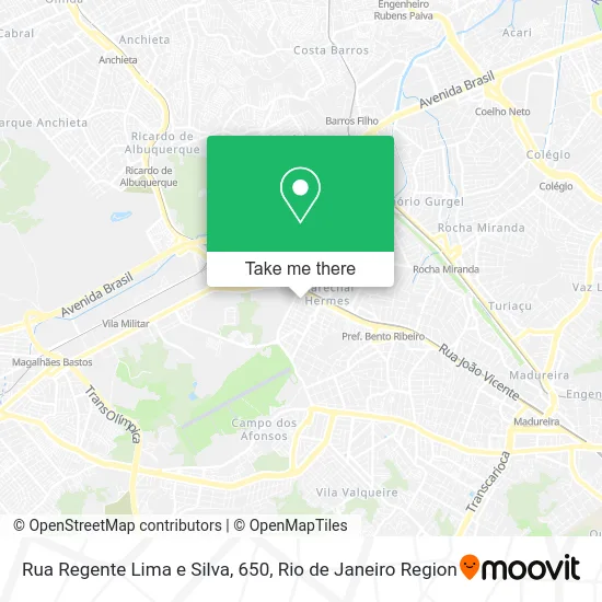 Rua Regente Lima e Silva, 650 map