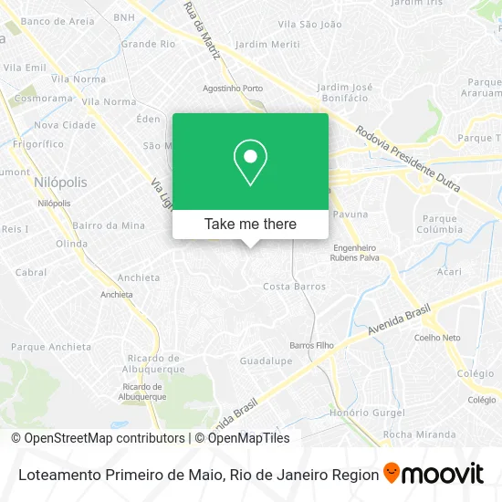 Loteamento Primeiro de Maio map