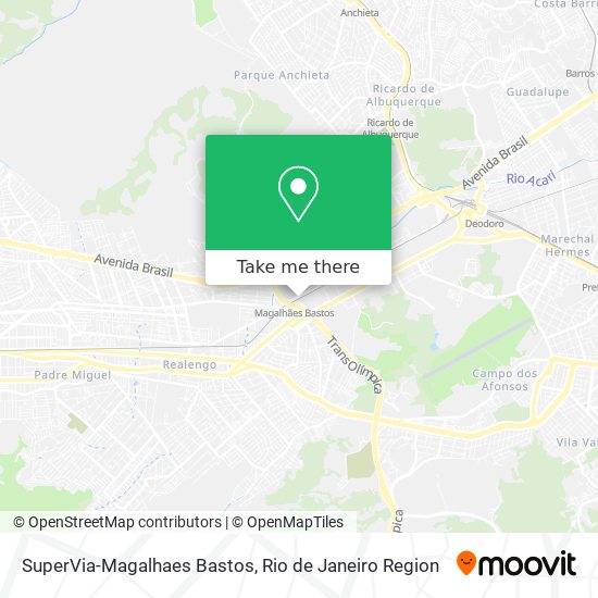 SuperVia-Magalhaes Bastos map