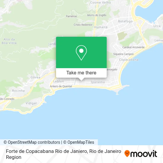 Forte de Copacabana Rio de Janiero map
