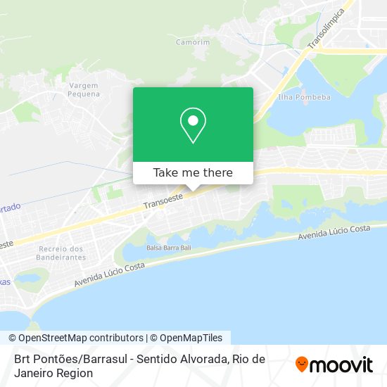 Mapa Brt Pontões / Barrasul - Sentido Alvorada