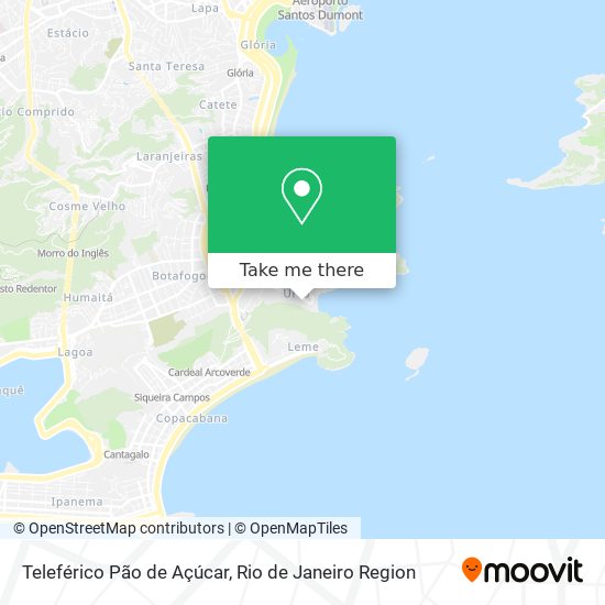 Teleférico Pão de Açúcar map