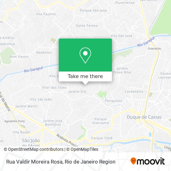 Mapa Rua Valdir Moreira Rosa