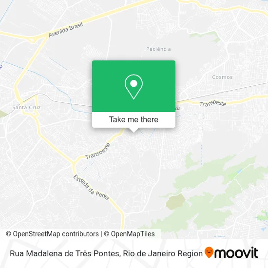 Rua Madalena de Três Pontes map