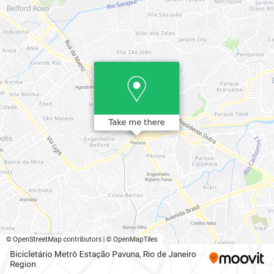 Bicicletário Metrô Estação Pavuna map