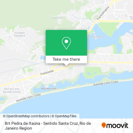 Brt Pedra de Itaúna - Sentido Santa Cruz map