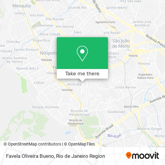 Favela Oliveira Bueno map