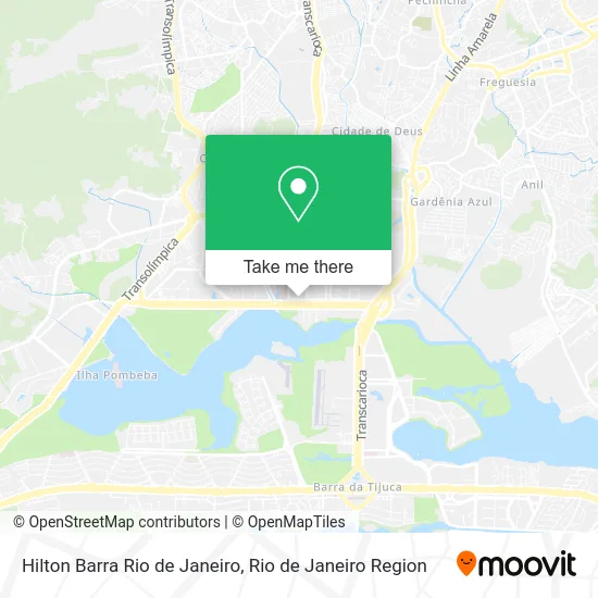 Hilton Barra Rio de Janeiro map