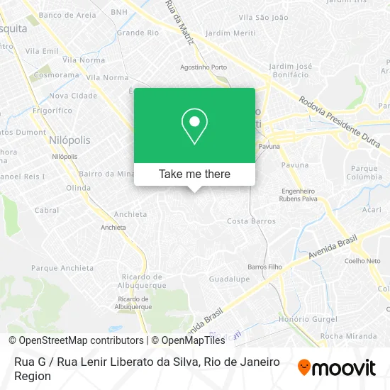 Rua G / Rua Lenir Liberato da Silva map