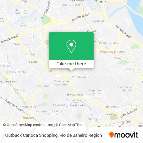 Mapa Outback Carioca Shopping