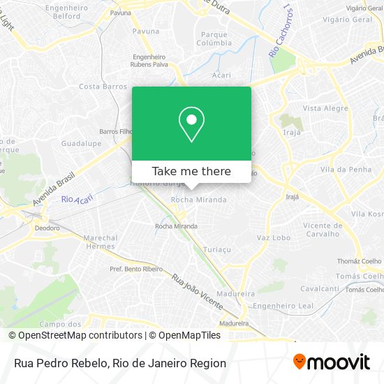 Mapa Rua Pedro Rebelo