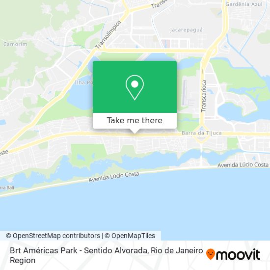 Brt Américas Park - Sentido Alvorada map