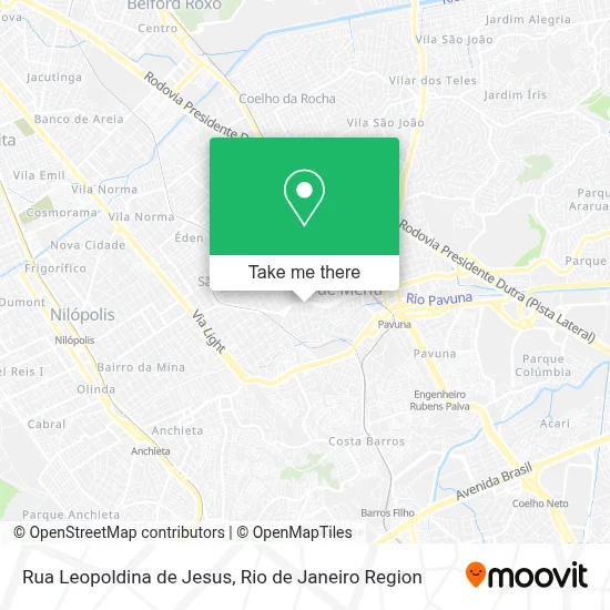 Rua Leopoldina de Jesus map