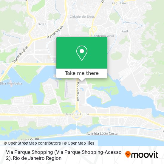 Mapa Via Parque Shopping (Via Parque Shopping-Acesso 2)