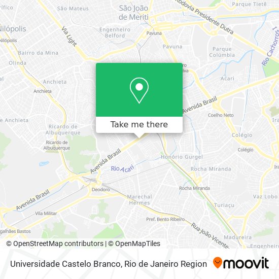 Universidade Castelo Branco map