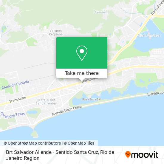 Mapa Brt Salvador Allende - Sentido Santa Cruz